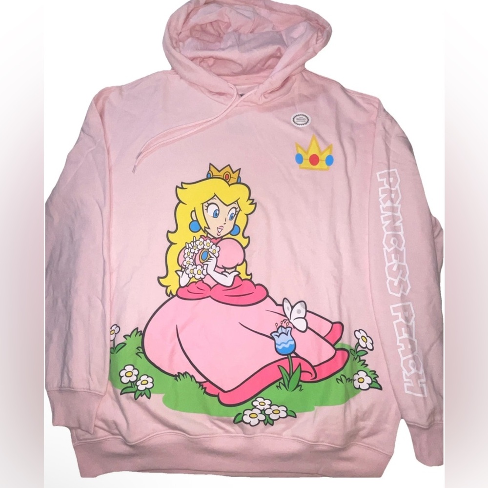 Nintendo Princess Peach Pink Hoodie - Women's Top NWOT